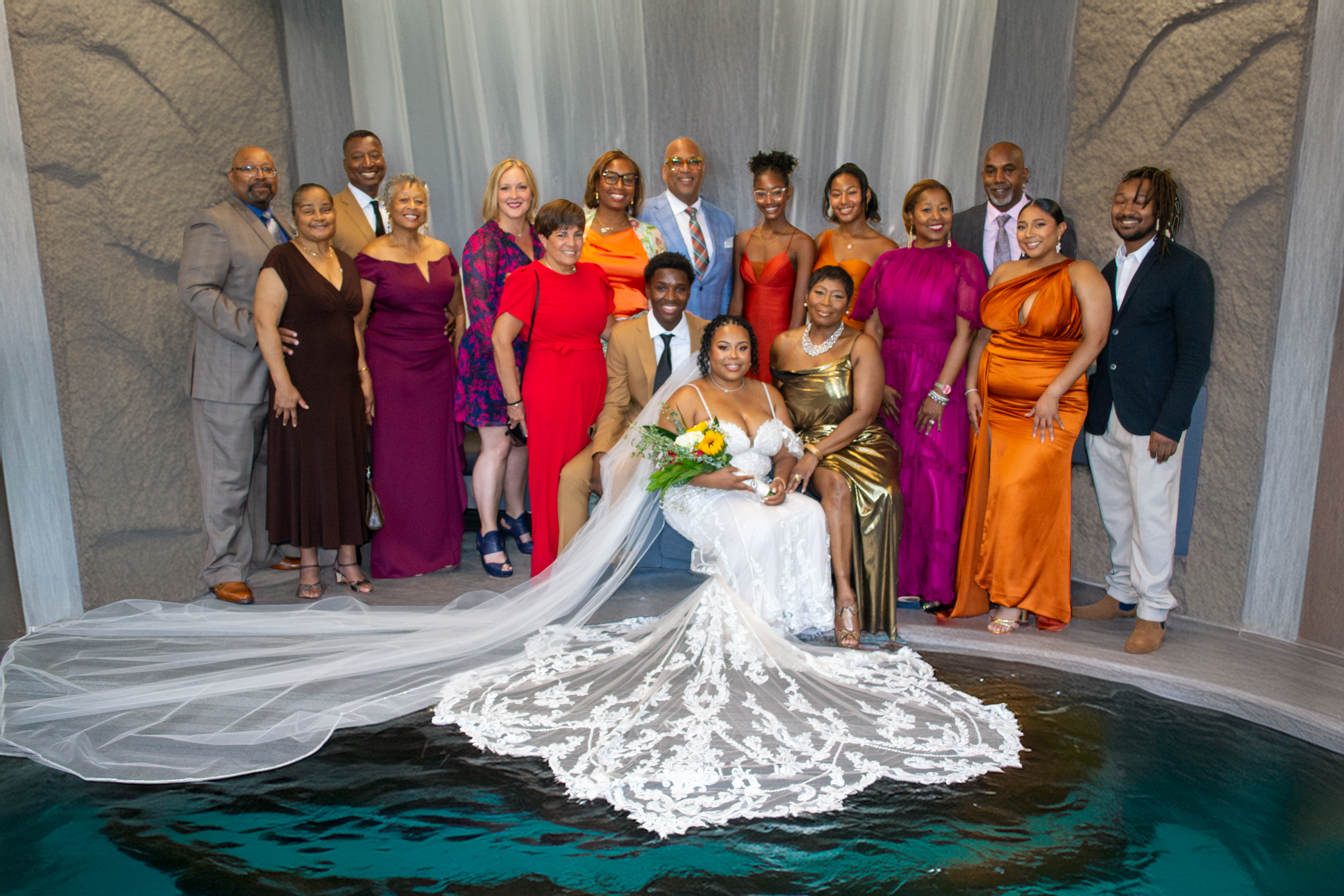 Bride walking down aisle at Ferndale ceremony